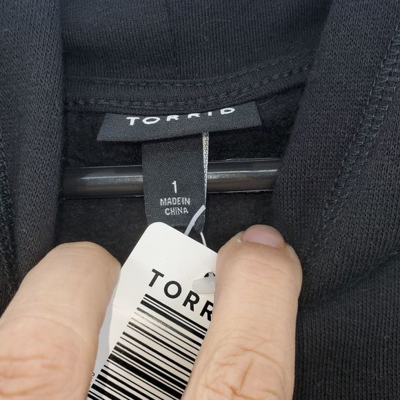 Torrid Tunic Cozy Hoodie Fleece Love Leopard Bolt Size 1X - Picture 9 of 17